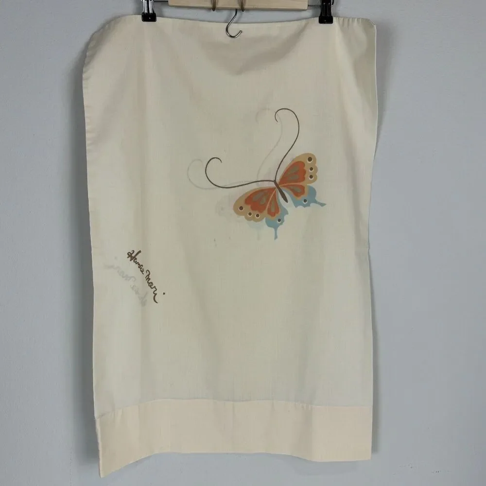 Vintage Hanae Mori Martex No-iron Percale Butterfly Standard Pillowcase
